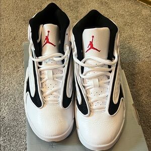 Nike Air Jordan OG- White, Black, and Red Sneakers